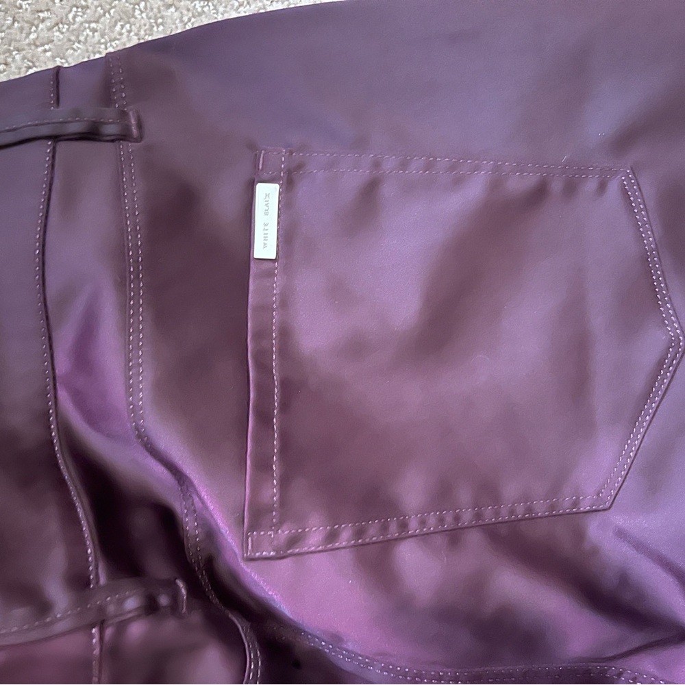White House Black Market Burgundy/Wine Satin Trousers